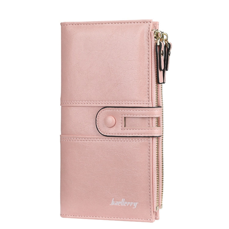 Baellerry  Ladies Long Large Capacity Buckle Zip Clutch Multi-Card Wallet