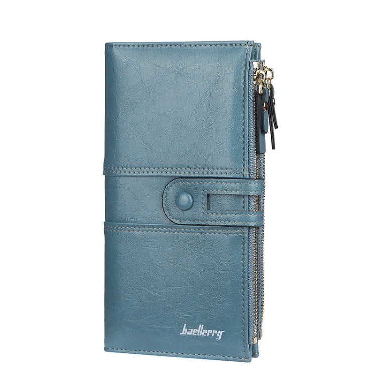 Baellerry  Ladies Long Large Capacity Buckle Zip Clutch Multi-Card Wallet