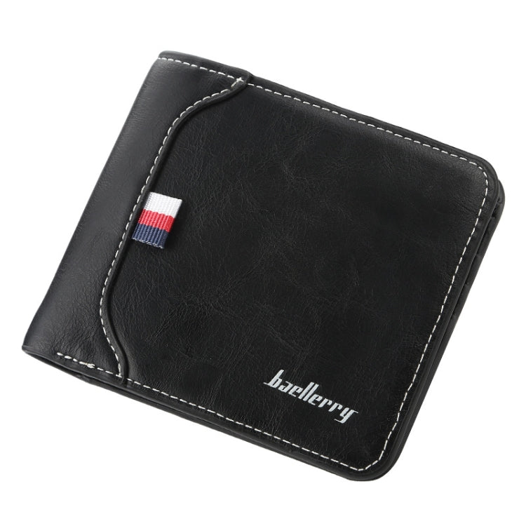 Baellerry Short Wallet Tri-fold Horizontal Coin Purse For Men