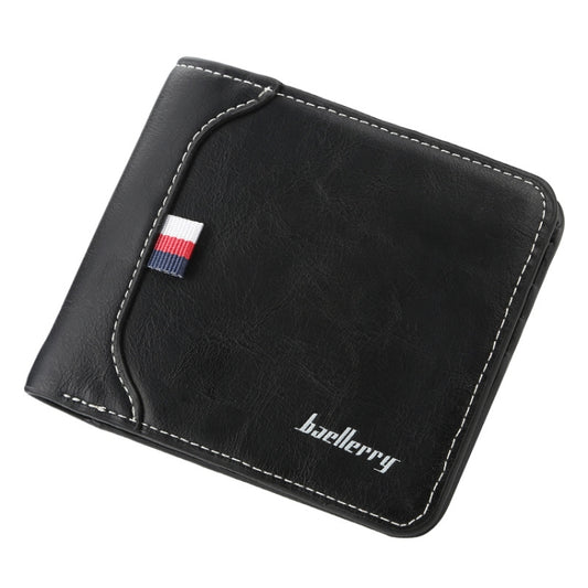 Baellerry Short Wallet Tri-fold Horizontal Coin Purse For Men