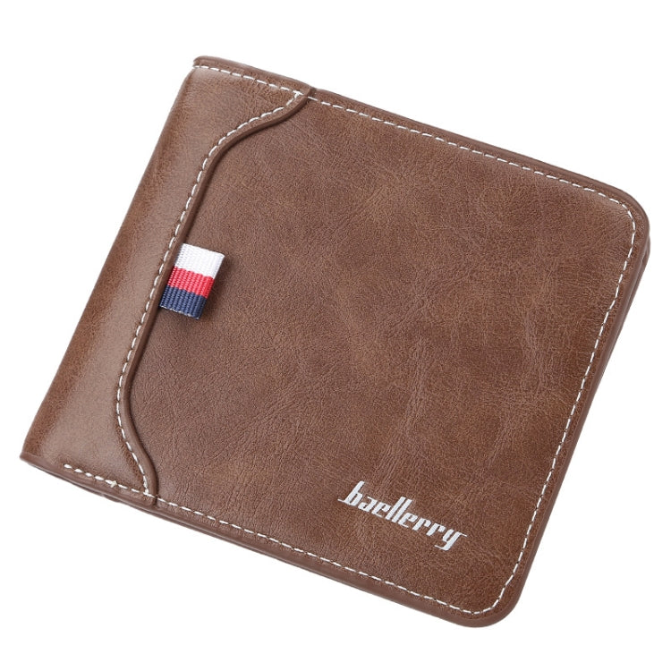 Baellerry Short Wallet Tri-fold Horizontal Coin Purse For Men