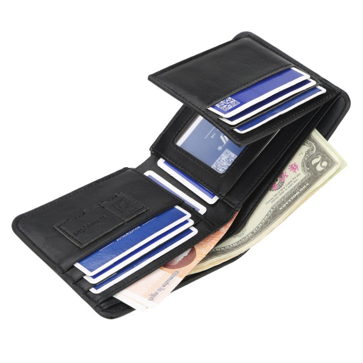 Baellerry Short Wallet Tri-fold Horizontal Coin Purse For Men