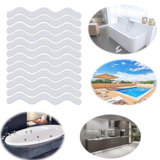 24pcs /Bag Wavy Shaped Safety Bathtub Non-Slip Sticker