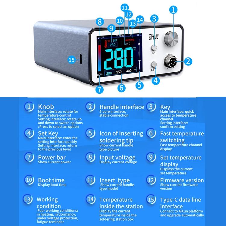 AIXUN T3A Soldering Station+T245 Welding Pen Precision Repair Welding Tool Set