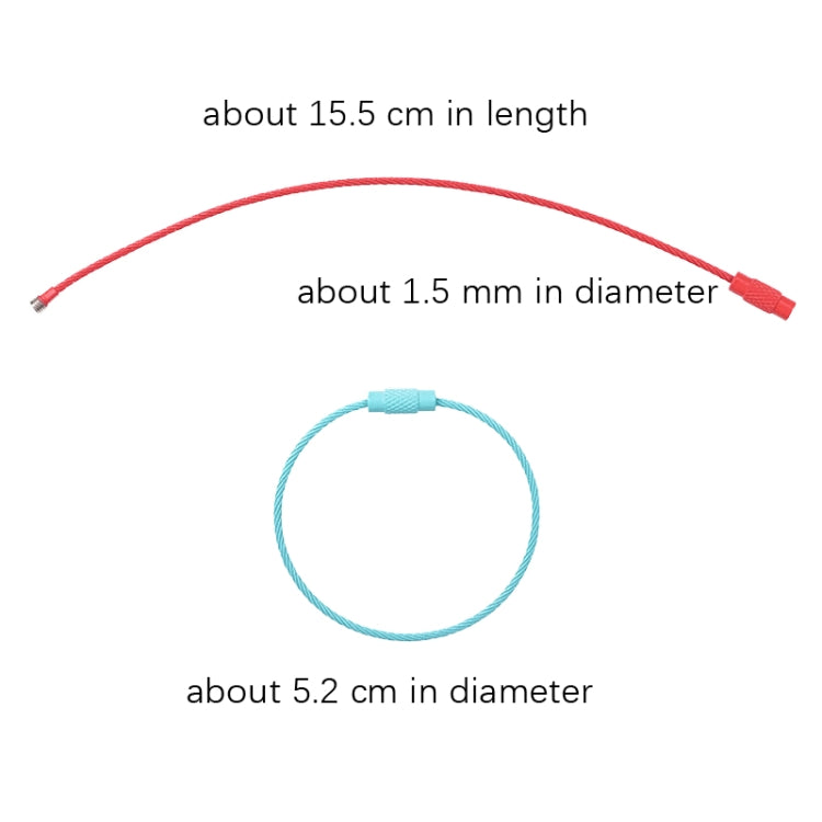 20 PCS Colorful Paint Steel Wire Rope Car Key Ring DIY Accessories