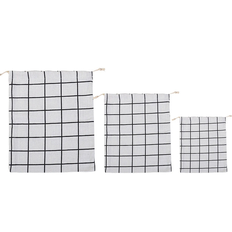 Cotton Linen Drawstring Pocket Sundries Storage Bag