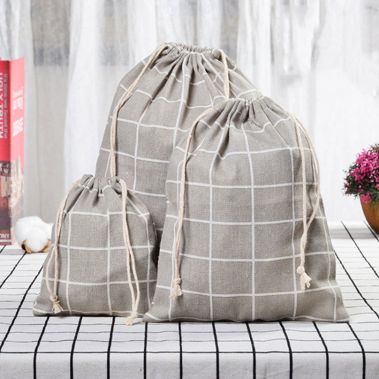 Cotton Linen Drawstring Pocket Sundries Storage Bag