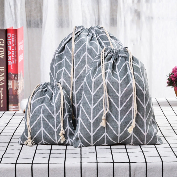 Cotton Linen Drawstring Pocket Sundries Storage Bag