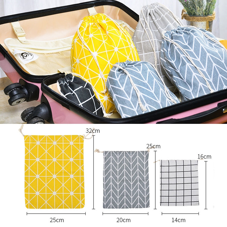 Cotton Linen Drawstring Pocket Sundries Storage Bag