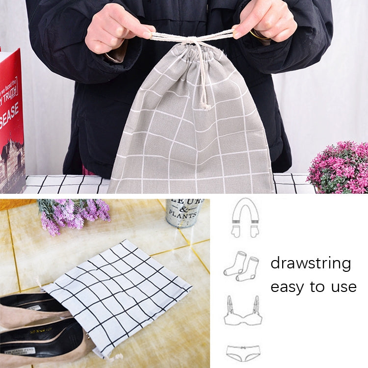 Cotton Linen Drawstring Pocket Sundries Storage Bag