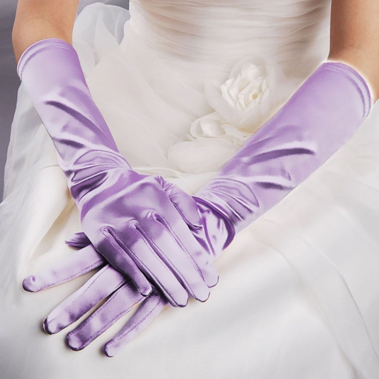 1pair Bride Gloves Satin Long Vintage Travel Sunscreen Dress Wedding Gloves