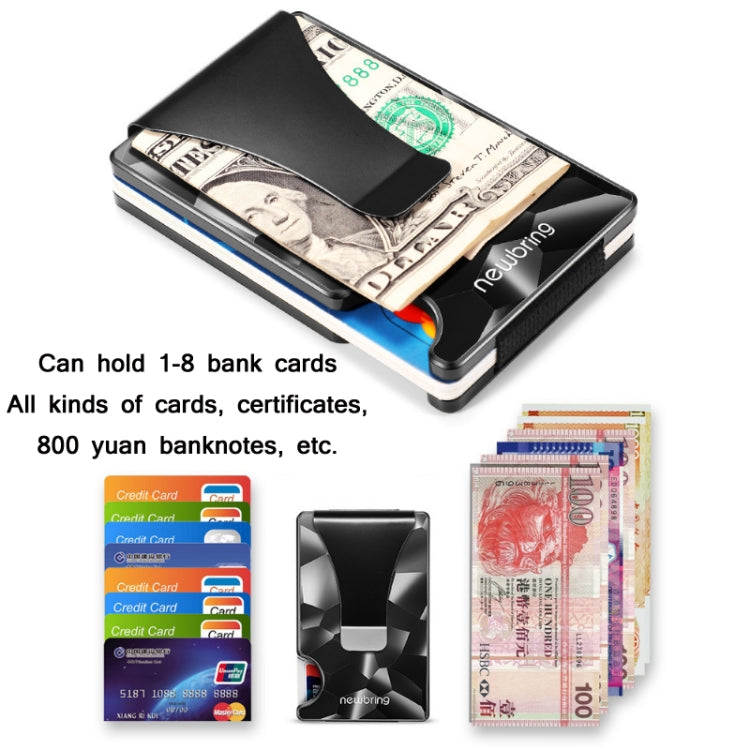 NEWBRING Large-capacity Multi-card Metal Anti-magnetic Card Holder