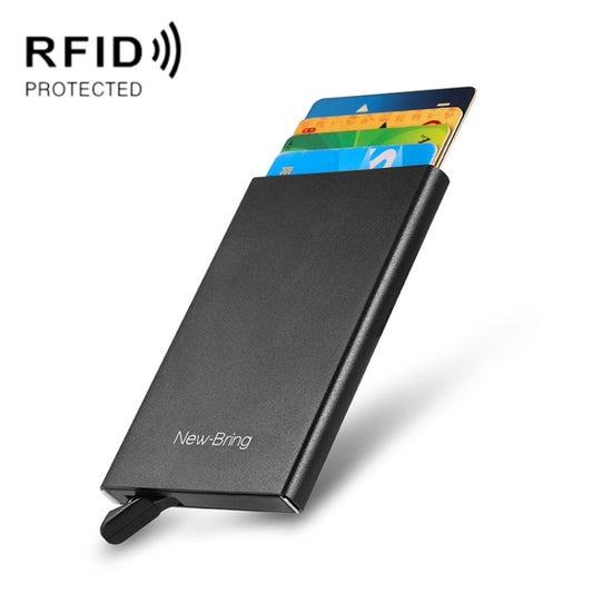 NEWBRING Metal Wallet Automatic Pop-up Anti-degaussing Card Holder