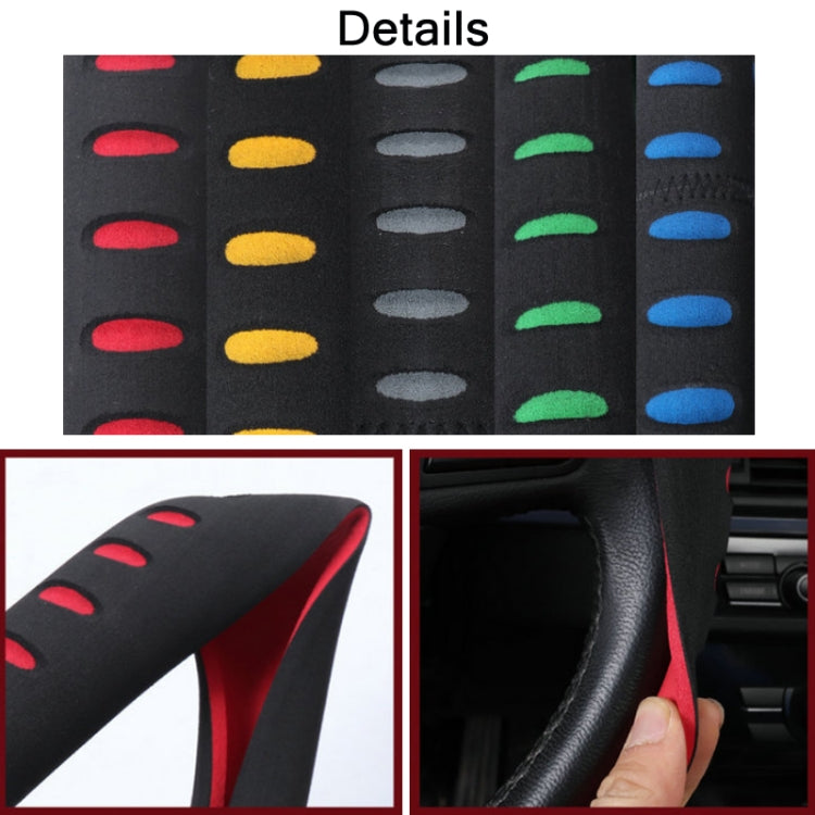 Sports Punched EVA Car Steering Wheel Cover, Size: