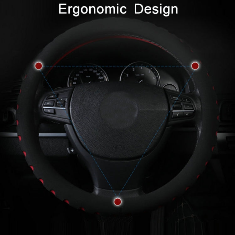 Sports Punched EVA Car Steering Wheel Cover, Size: