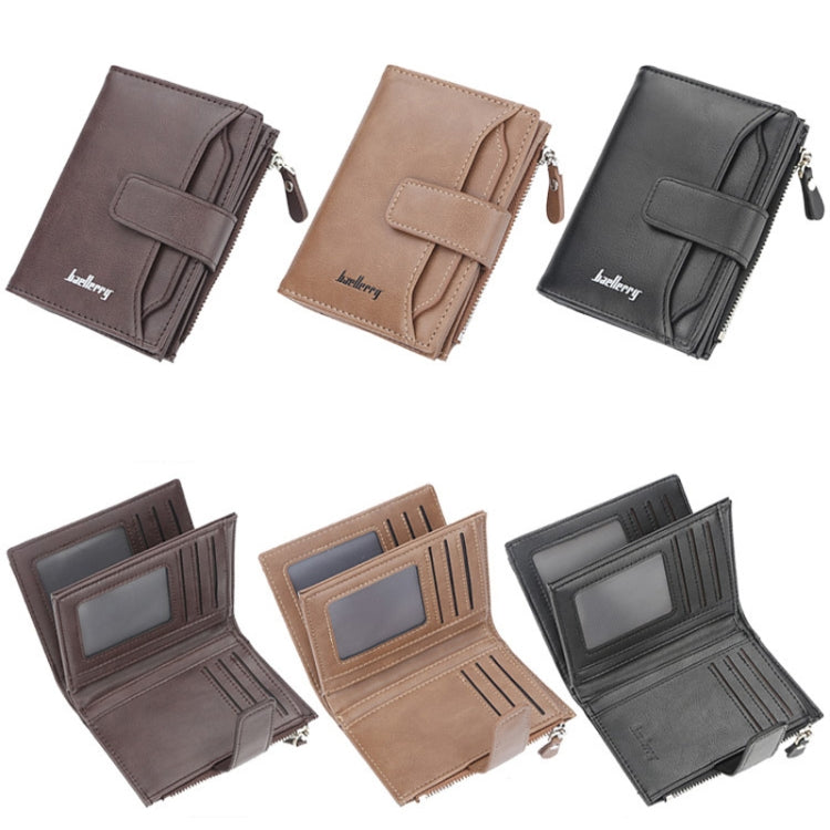 Baellerry D3218 Men Short Multi-Card Slot Zipper Wallet Large Capacity Card Holder