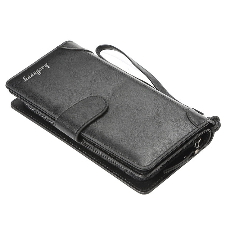 Baellerry S6701 Men Wallet Business Multi-card Mid-length Clutch Buckle Zipper Coin Purse