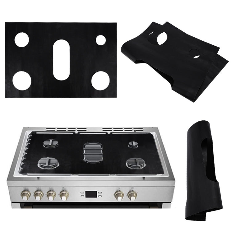 Gas Stove 5-hole Oil-proof Pad Teflon Protective Cover Anti-dirty Pad