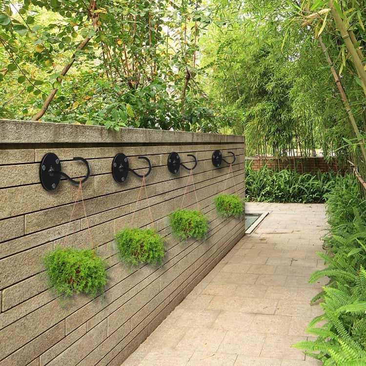 4 PCS Iron Ceiling Hook Balcony Flower Basket Hook Wall Clothes Hook