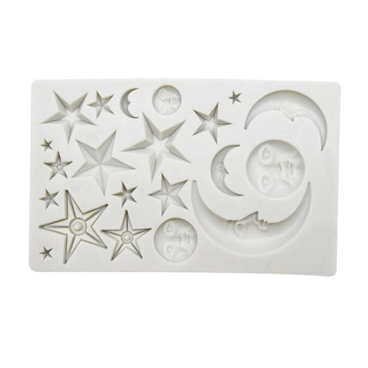 Star Moon Face Chocolate Clay DIY Silicone Mold