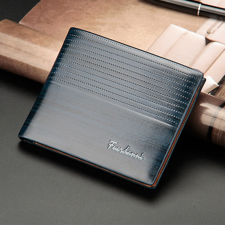 Baellerry KL017 Casual Short Embossed Wallet Horizontal Wallet For Men