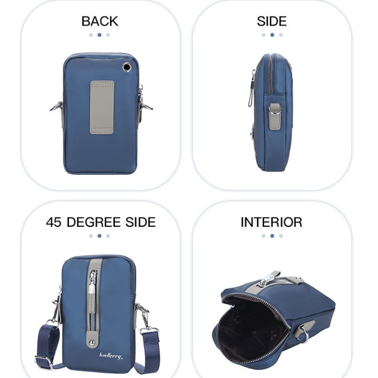 Baellerry Men Shoulder Bag Simple Casual Large Capacity Messenger Bag Business Zipper Wallet