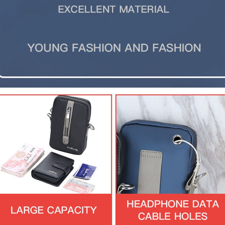 Baellerry Men Shoulder Bag Simple Casual Large Capacity Messenger Bag Business Zipper Wallet