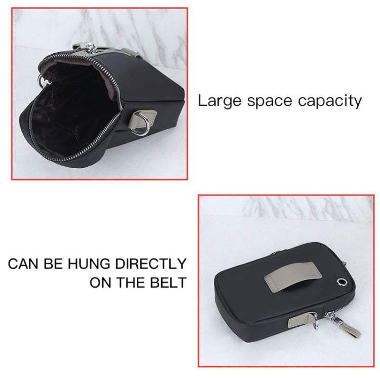 Baellerry Men Shoulder Bag Simple Casual Large Capacity Messenger Bag Business Zipper Wallet