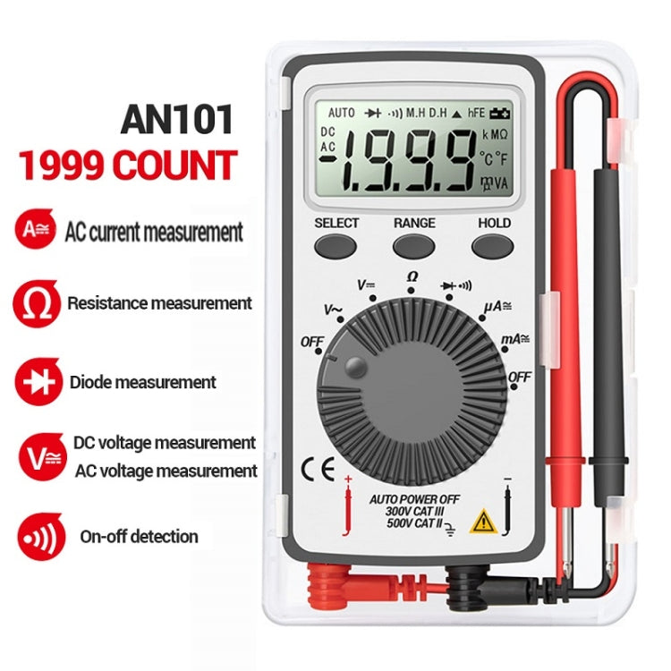 ANENG AN-101 Ultra-thin Mini Digital Display Voltage and Current Multimeter