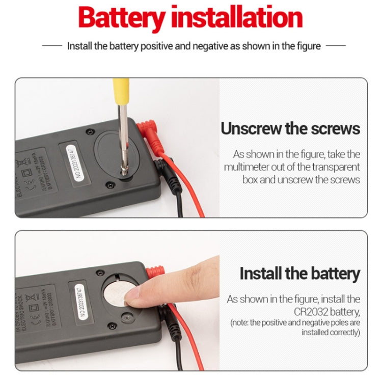 ANENG AN-101 Ultra-thin Mini Digital Display Voltage and Current Multimeter