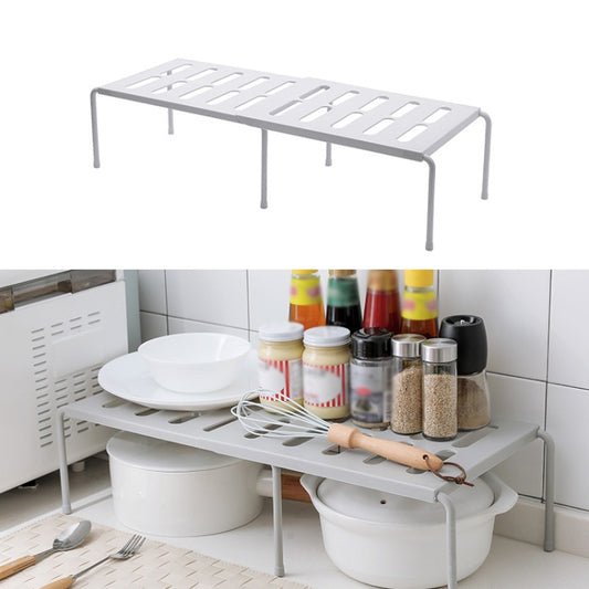 2460 Retractable Multifunctional Kitchen Shelf, White, Grey