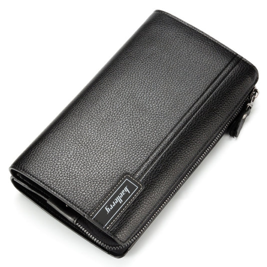 Baellerry Men PU Leather Clutch Business Casual  Lychee Pattern Zipper Wallet