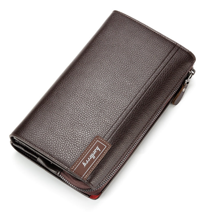 Baellerry Men PU Leather Clutch Business Casual  Lychee Pattern Zipper Wallet