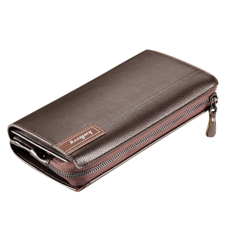 Baellerry Men PU Leather Clutch Business Casual  Lychee Pattern Zipper Wallet
