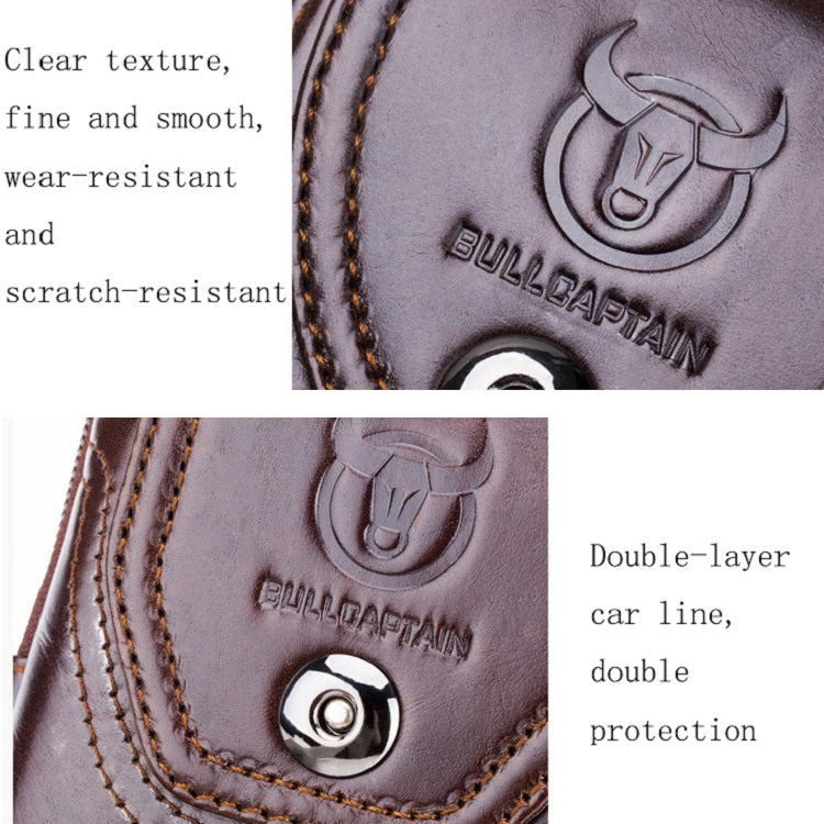 BULL CAPTAIN  Leather Multifunctional Waist Bag For Men