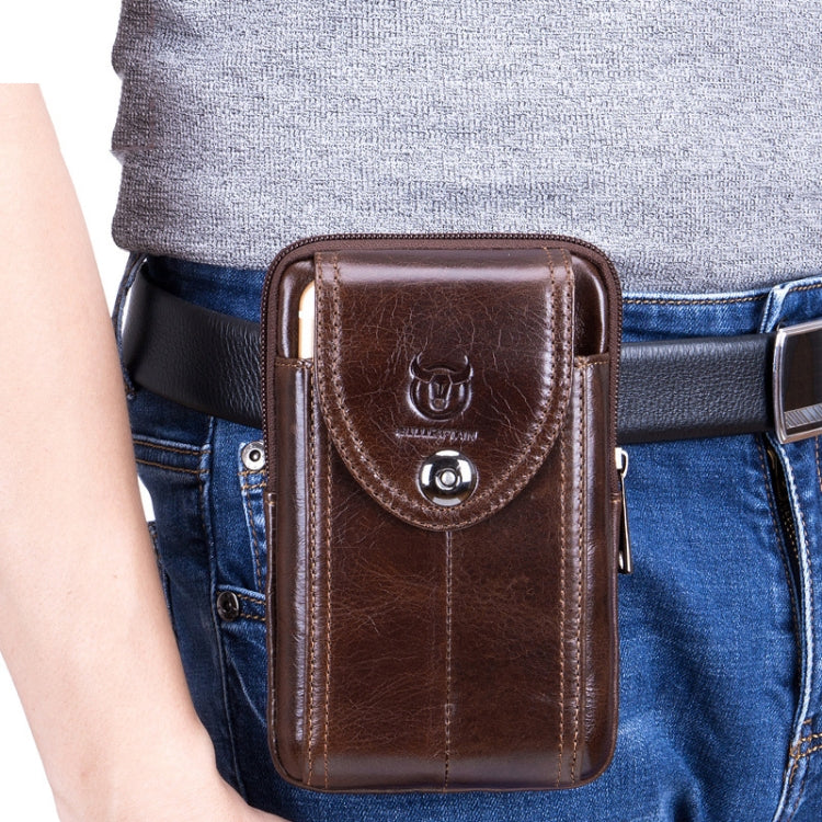 BULL CAPTAIN  Leather Multifunctional Waist Bag For Men