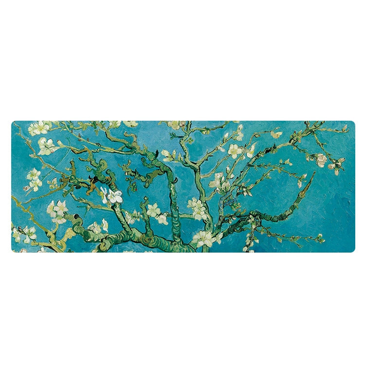Am002 Large Oil Painting Desk Rubber Mouse Pad, 300x800x4mm Stitched Edges, 400x900x1.5mm No Stitched Edges, 400x900x3mm Stitched Edges, 400x900x2mm Stitched Edges
