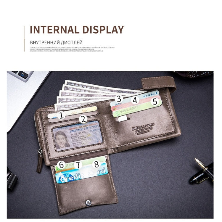 BULL CAPTAIN Anti-theft Brush Leather Wallet For Men