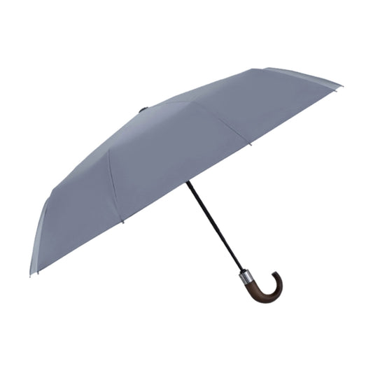 PARACHASE Solid Wood Bending Handle 10 Bone Three Fold Automatic Umbrella