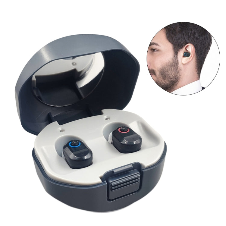 TWS On-Ear Sound Amplifier Hearing Aid with Charging Compartment