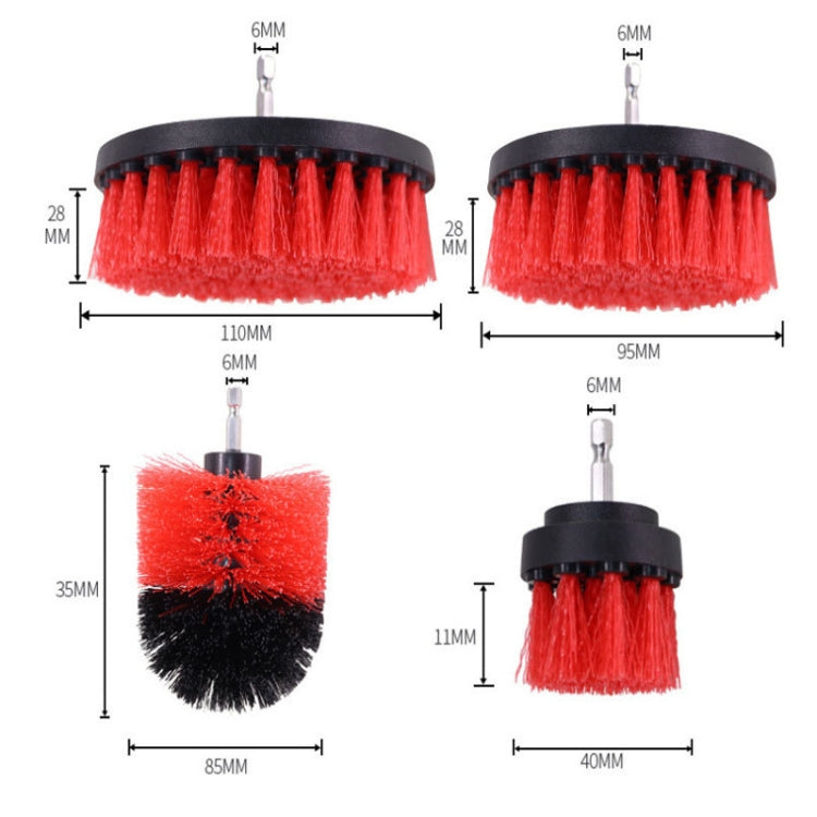 16 PCS / Set Car Washing Tool Brush Drill Cleaning Brush Tire Cleaning Floor Brush