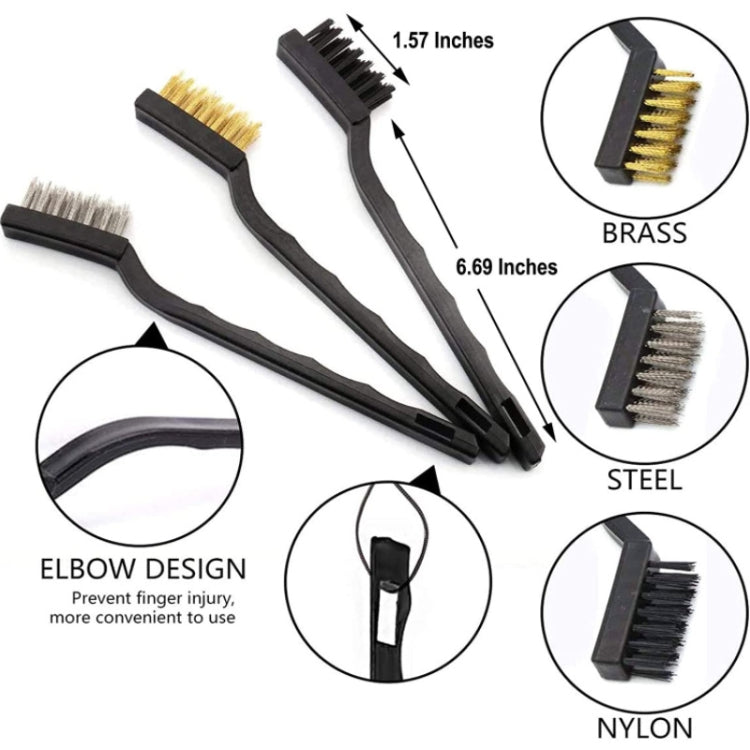 16 PCS / Set Car Washing Tool Brush Drill Cleaning Brush Tire Cleaning Floor Brush