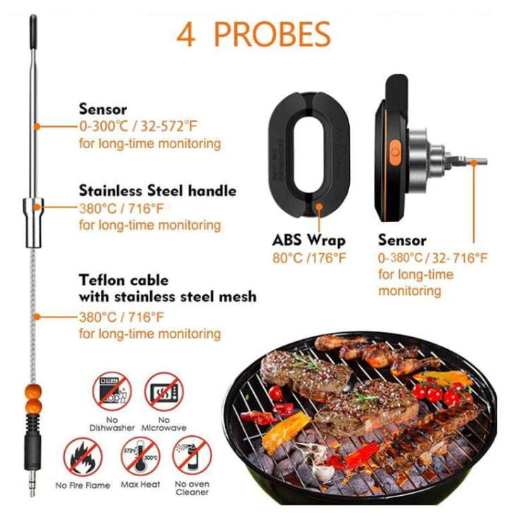 Kitchen Wireless Bluetooth Multifunction Oven Thermometer