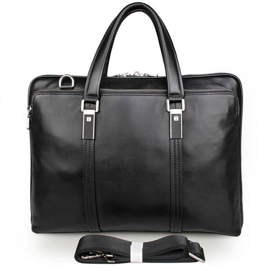 Men Business Cowhide Leather Handbag Lawyer Briefcase Messenger Bag Laptop Bag