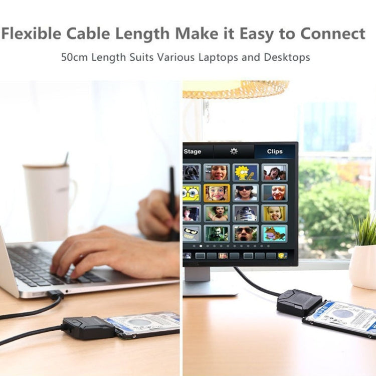 SATA To USB3.0 Easy Drive Cable External 2.5 / 3.5 Inch Hard Drive Adapter Cable