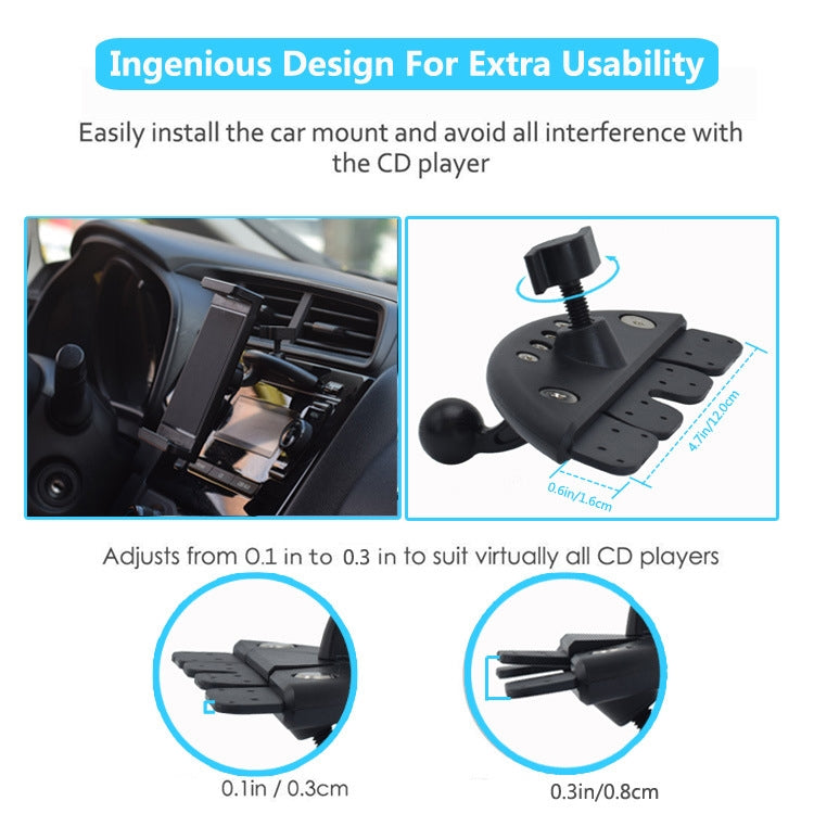 Automobiles CD Port Mobile Phone Tablet Universal Bracket, Specification: