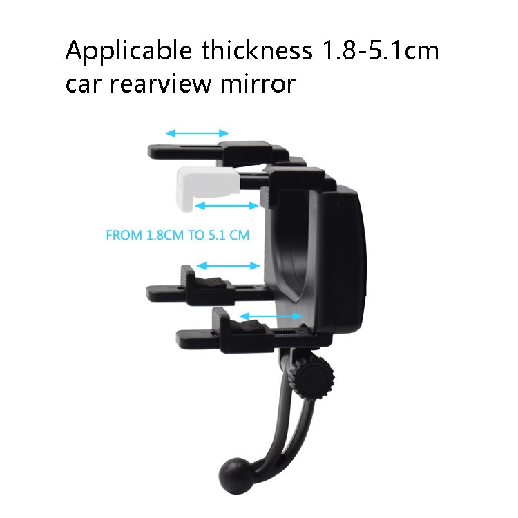 Car Rearview Mirror Universal Navigation Mobile Phone Bracket
