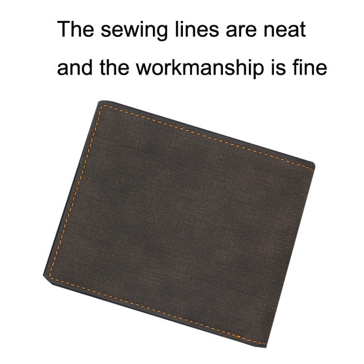 MenBense Frosted PU Short Large Capacity Fashion Retro Three Fold Bag Men Wallet