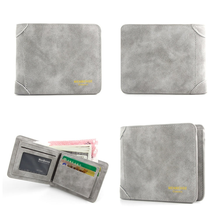 Menbense Matte Short Large Capacity Fashion Casual Adapter Male Wallet