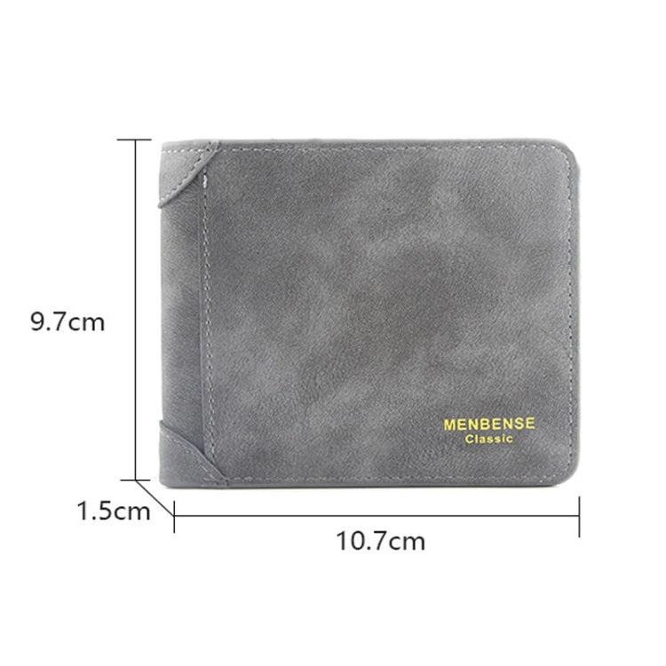 Menbense Matte Short Large Capacity Fashion Casual Adapter Male Wallet